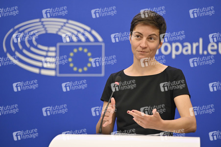Pressebriefing der Fraktion Die Grünen/Europäische Freie Allianz im EU-Parlament in Straßburg