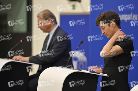 Pressebriefing der Fraktion Die Grünen/Europäische Freie Allianz im EU-Parlament in Straßburg