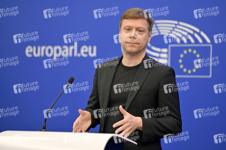 Pressebriefing der Fraktion Die Linke im EU-Parlament in Straßburg