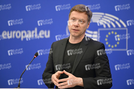 Pressebriefing der Fraktion Die Linke im EU-Parlament in Straßburg