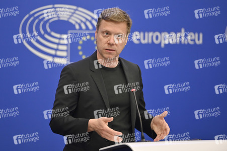 Pressebriefing der Fraktion Die Linke im EU-Parlament in Straßburg