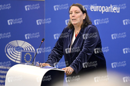 Pressekonferenz zum Mindestlohn im EU-Parlament in Straßburg