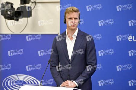 Pressebriefing der Fraktion Renew Europe im EU-Parlament in Straßburg
