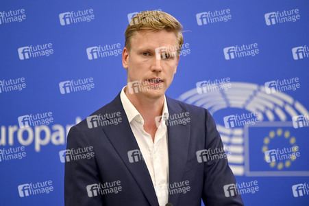 Pressebriefing der Fraktion Renew Europe im EU-Parlament in Straßburg