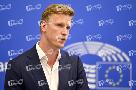 Pressebriefing der Fraktion Renew Europe im EU-Parlament in Straßburg