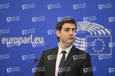 Pressebriefing der Fraktion Renew Europe im EU-Parlament in Straßburg