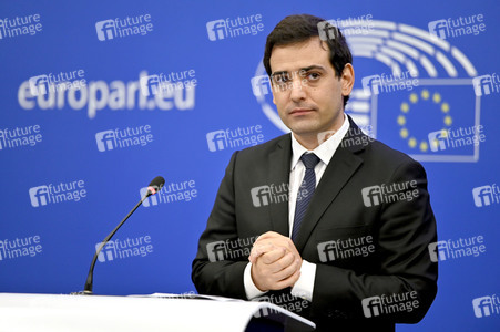 Pressebriefing der Fraktion Renew Europe im EU-Parlament in Straßburg