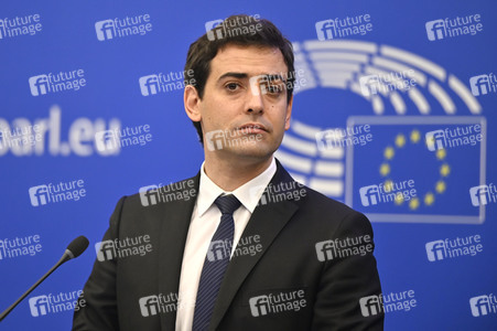 Pressebriefing der Fraktion Renew Europe im EU-Parlament in Straßburg