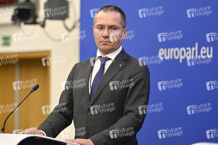 Pressekonferenz zur bulgarischen Position gegenüber Nordmazedonien im EU-Parlament in Straßburg
