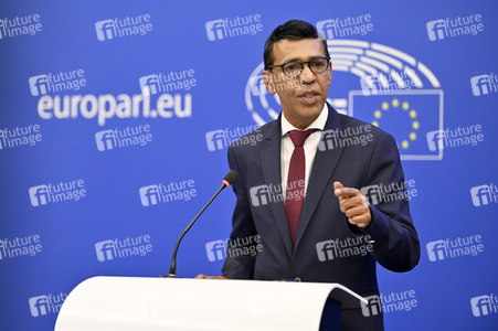 Pressekonferenz zu den  EU-Inseln und die Kohäsionspolitik im EU-Parlament in Straßburg