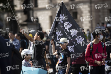 Demonstration zum 3 Jahrestag des Beginns der Honkong-Proteste in London