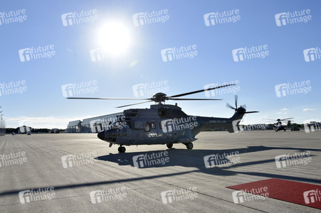 Ankunft von Präsident Macron in München