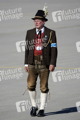 Ankunft von Präsident Macron in München
