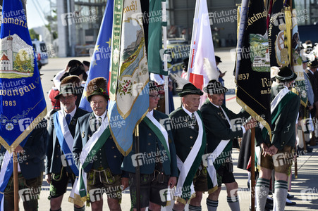 Ankunft von Präsident Macron in München