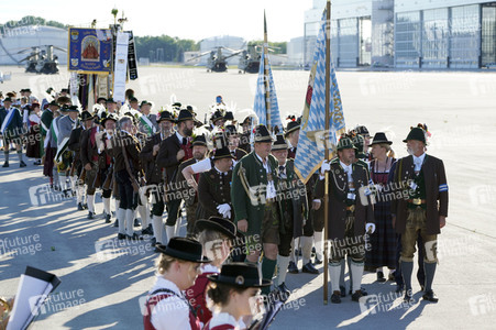 Ankunft von Präsident Macron in München