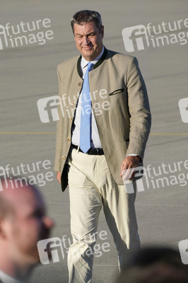 Ankunft von Präsident Macron in München