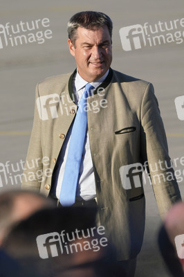 Ankunft von Präsident Macron in München