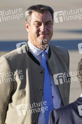 Ankunft von Präsident Macron in München