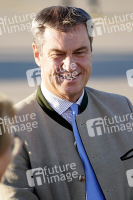 Ankunft von Präsident Macron in München