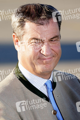 Ankunft von Präsident Macron in München