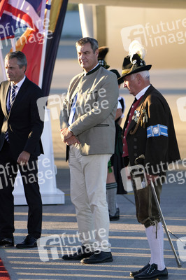 Ankunft von Präsident Macron in München