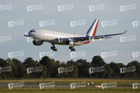 Ankunft von Präsident Macron in München