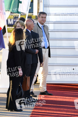 Ankunft von Präsident Macron in München