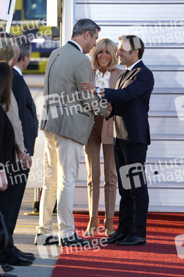 Ankunft von Präsident Macron in München