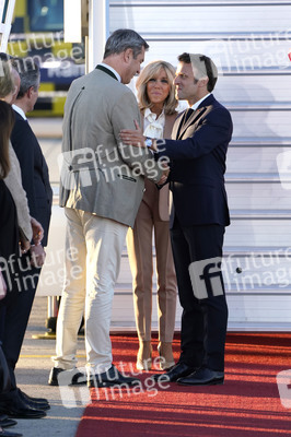 Ankunft von Präsident Macron in München