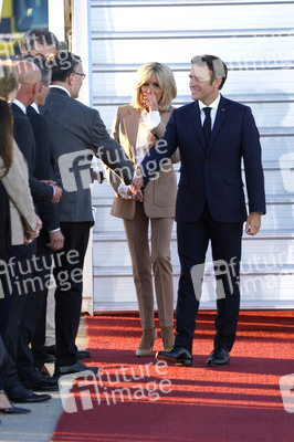 Ankunft von Präsident Macron in München