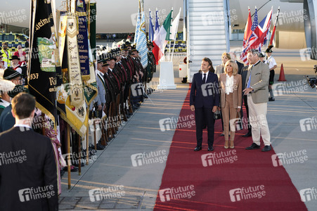 Ankunft von Präsident Macron in München