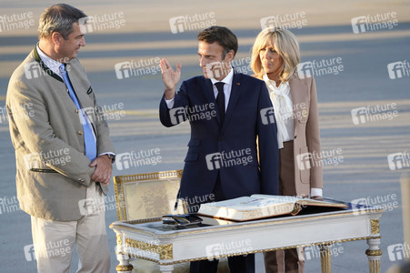 Ankunft von Präsident Macron in München