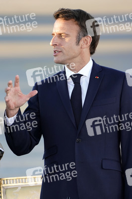 Ankunft von Präsident Macron in München