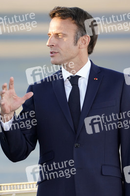 Ankunft von Präsident Macron in München