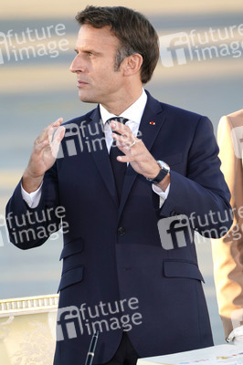 Ankunft von Präsident Macron in München