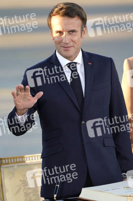 Ankunft von Präsident Macron in München