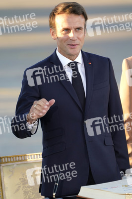 Ankunft von Präsident Macron in München