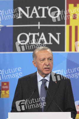 Pressekonferenz mit Recep Tayyip Erdoğan zum NATO Gipfel 2022 in Madrid