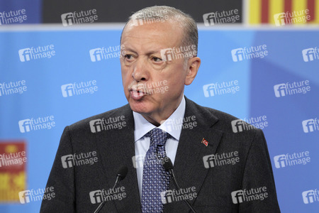 Pressekonferenz mit Recep Tayyip Erdoğan zum NATO Gipfel 2022 in Madrid