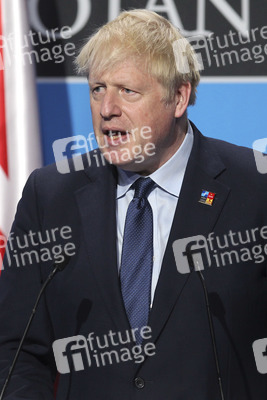 Pressekonferenz mit Boris Johnson zum NATO Gipfel 2022 in Madrid