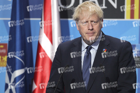 Pressekonferenz mit Boris Johnson zum NATO Gipfel 2022 in Madrid