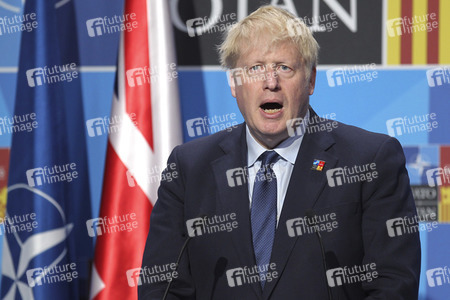 Pressekonferenz mit Boris Johnson zum NATO Gipfel 2022 in Madrid