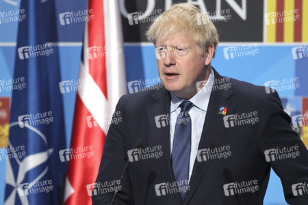 Pressekonferenz mit Boris Johnson zum NATO Gipfel 2022 in Madrid