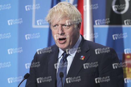 Pressekonferenz mit Boris Johnson zum NATO Gipfel 2022 in Madrid