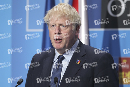 Pressekonferenz mit Boris Johnson zum NATO Gipfel 2022 in Madrid