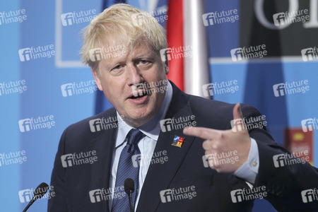 Pressekonferenz mit Boris Johnson zum NATO Gipfel 2022 in Madrid