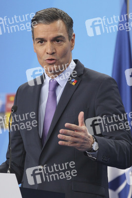 Pressekonferenz mit Pedro Sánchez zum NATO Gipfel 2022 in Madrid