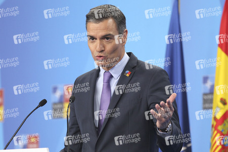 Pressekonferenz mit Pedro Sánchez zum NATO Gipfel 2022 in Madrid