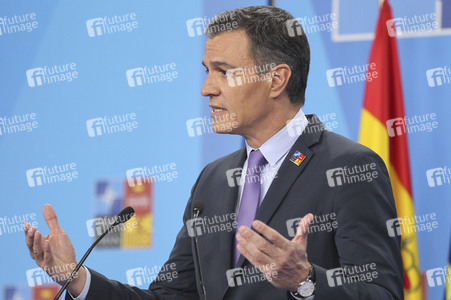 Pressekonferenz mit Pedro Sánchez zum NATO Gipfel 2022 in Madrid