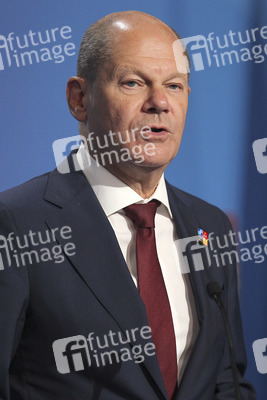 Pressekonferenz mit Olaf Scholz zum NATO Gipfel 2022 in Madrid